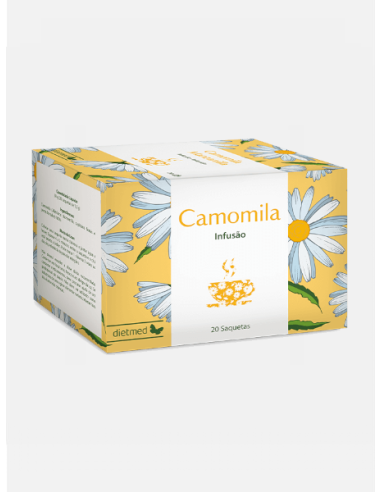 Manzanilla 20 sobres DietMed | Herbolario Salud y Vida
Infusión Manzanilla DietMed 20 uds | Herbolario Salud y Vida
Infusión de 