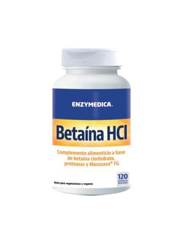 Betaína HCl 120 VCAPS Enzymedica | Apoyo Digestivo Natural