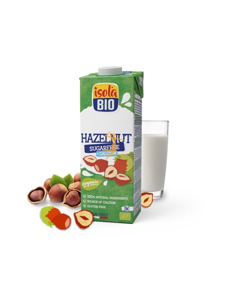 Bebida Vegetal Avellanas Bio Isola Bio 1L Natural y Saludable