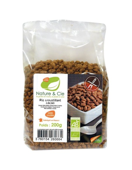 Arroz Tufado com Chocolate Bio Sem Glúten Nature&Cie 200g