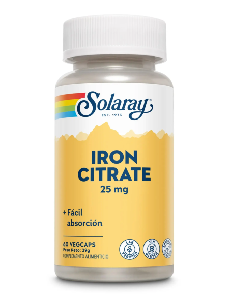 Iron Bisglicinato Solaray 60 Comprimidos | Alta Absorción