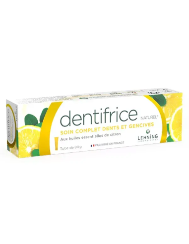 Dentífrico Natural Lehning 80g  Cuidado Bucal Efectivo