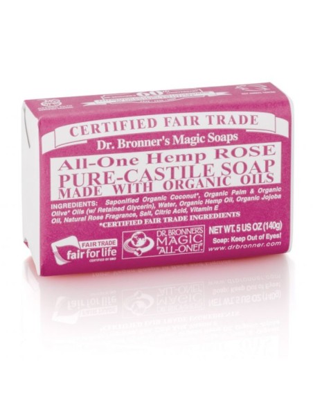 Pastilla Jabón Rosas Dr Bronners – Limpieza Natural y Suave