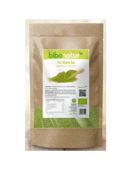 Matcha Premium Eco 70g Bibonatur  Té Verde Natural