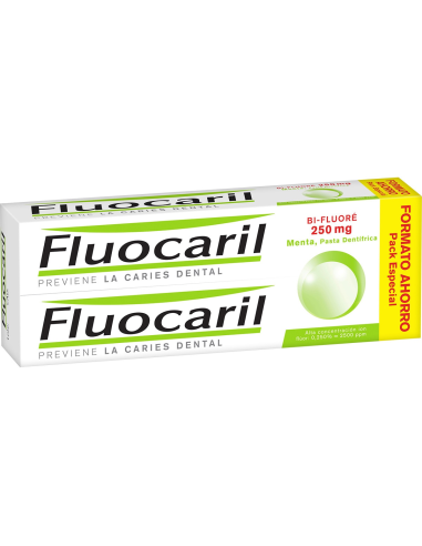 Fluocaril Bi-Fluore 250mg Duplo Menta 2x125ml - Protección Oral