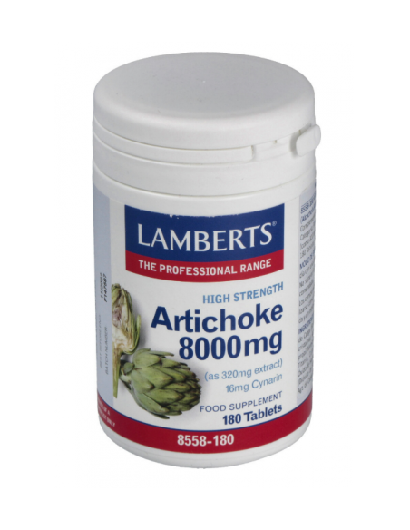 Alcachofa 7425 mg (16 mg de Cinarina) 180 Tabs de Lamberts