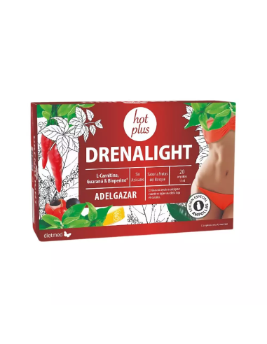Drenalight Hot Plus 20 Ampollas | Control Natural de Peso