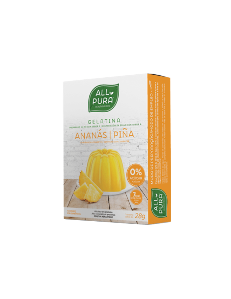 Pack 4x3 uds Gelatina Piña Zero 28 Gr de Dietmed