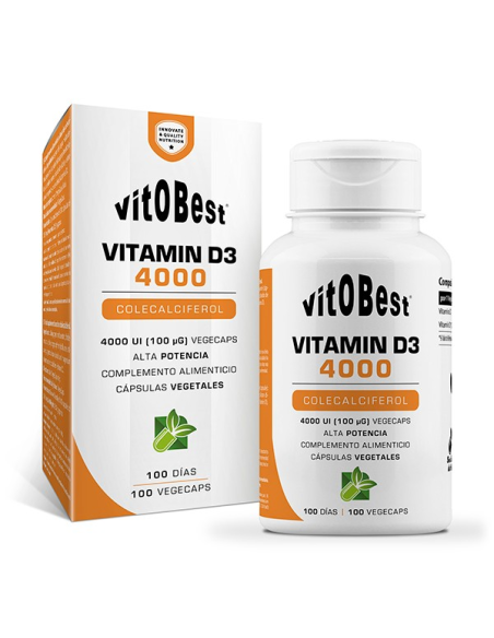 Vitamina D3 100 Vegecaps Vit.O.Best – Saúde Natural dos Ossos