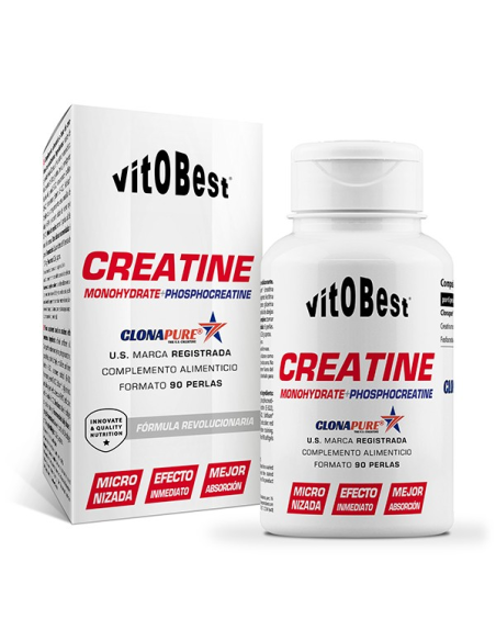 Creatine Clonapure 90 Perlas Vit.O.Best  Energía y Fuerza