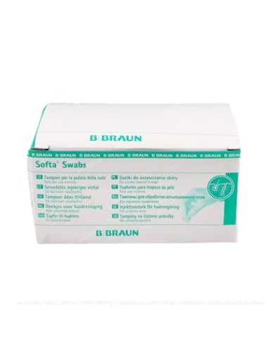 Softa Swabs Toalhetes com Álcool 70% 100 Unidades Braun R19579