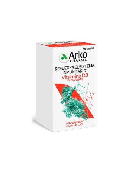 Arkocapsulas Vitamina D3 100% Vegetal 45 Caps de Arkopharma