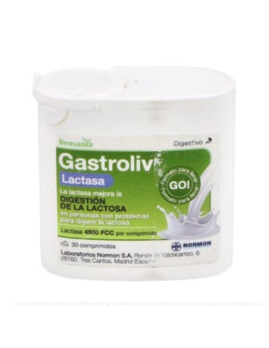 Bensania Gastroliv Lactasa 4500 30 Comp de Bensania