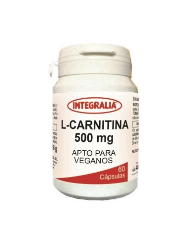 L-Carnitina 500mg 60 cápsulas Integralia para energía y peso