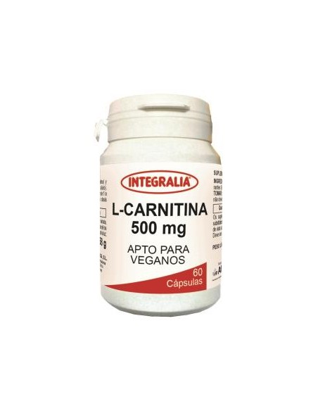 L-Carnitina 500mg 60 cápsulas Integralia para energía y peso