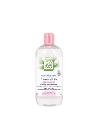 Agua Micelar Calmante Aloe-Rosas 500Ml. de So´Bio Etic