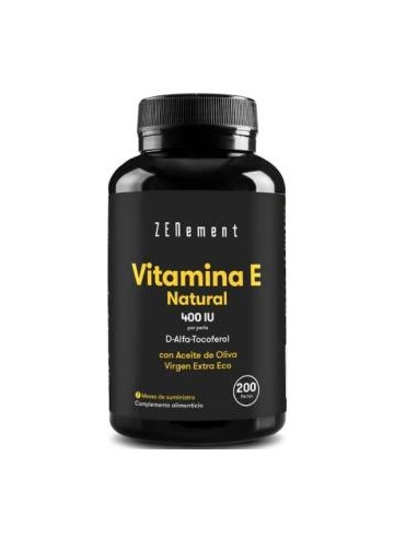 Vitamina E Natural com Azeite 200 Pérolas Zenement