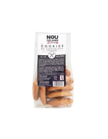 Biscoitos de Chocolate Amargo 100g Sem Glúten | Delícia de Noucelândia