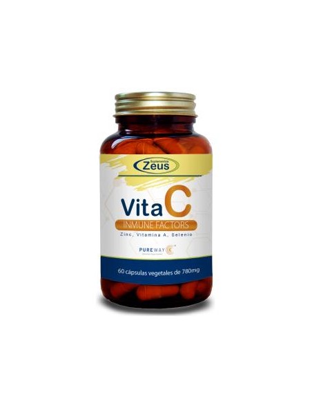 Vitamina C Inmune Factors 60Cap. Zeus  Refuerza tu defensa