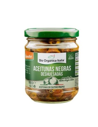 Aceituna Negra Deshuesada 190 Gr Bio de Bio Organica Italia