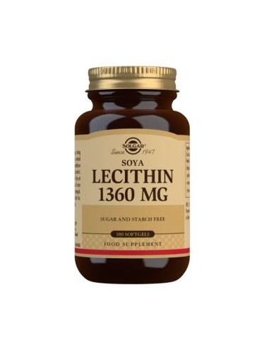 Lecitina de Soja 1360 mg Solgar - 180 Perlas Naturales