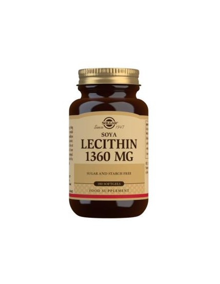 Lecitina de Soja 1360 mg Solgar - 180 Perlas Naturales