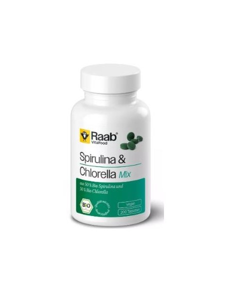 Alga Spirulina+Chlorella 440Mg 200 Comp Bio Vegan Sg de Raab Vitalfood