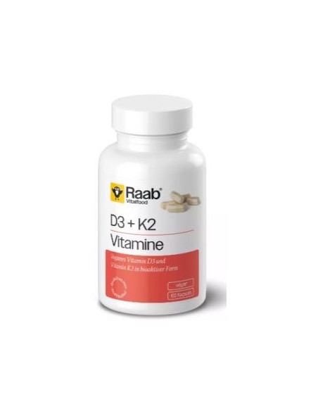 Vitamina D3+K2 420Mg 60 Cap Vegan Sg de Raab Vitalfood