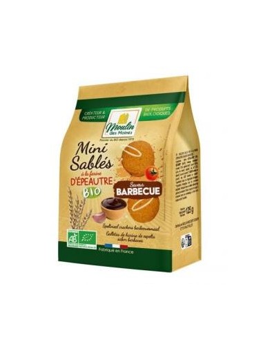 Moulin Des Moines Biscoitos Salgados BBQ 125 g Sabor Único