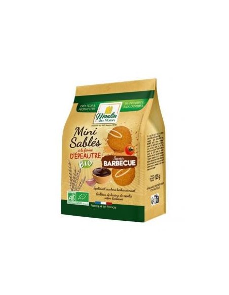 Moulin Des Moines Biscoitos Salgados BBQ 125 g Sabor Único