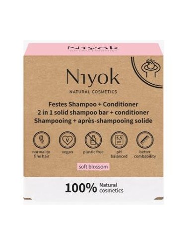 Champú y Acondicionador Sólido Soft Blossom 80g Niyok