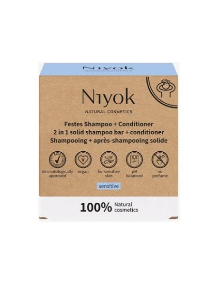 Champú y Acondicionador Sólido Sensible 80g Niyok Natural