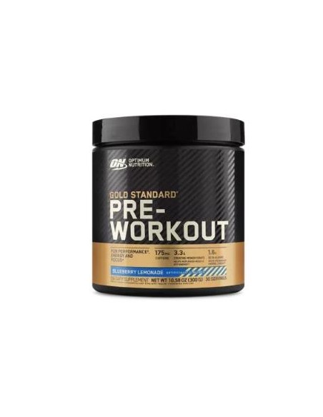 On Gold Standard Pre Workout 300G Blue Raspberry de Optimum Nutrition