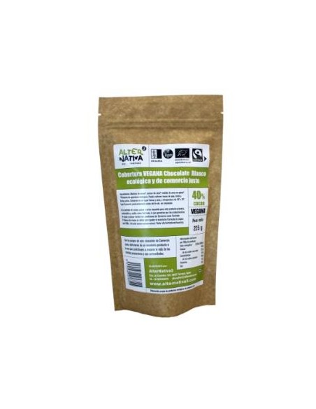 Cobertura Chocolate Blanco 40%  225 Gr Bio Vegan de Alternativa 3