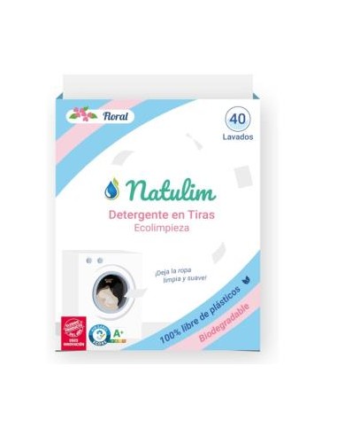 Detergente Floral Eco Tiras 40 Tiras de Natulim
