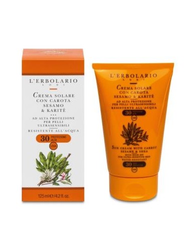 Solar Spf 30 Zanahoria-Sesamo-Karite 125 Ml de L´Erbolario