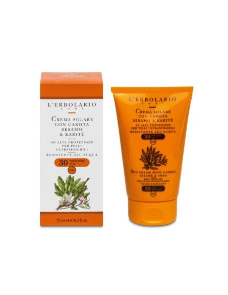 Solar Spf 30 Zanahoria-Sesamo-Karite 125 Ml de L´Erbolario