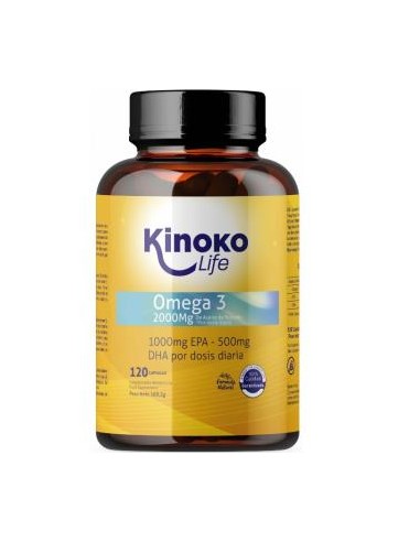 Omega 3 2000 mg Kinoko Life - 120 Cápsulas de Aceite de Pescado