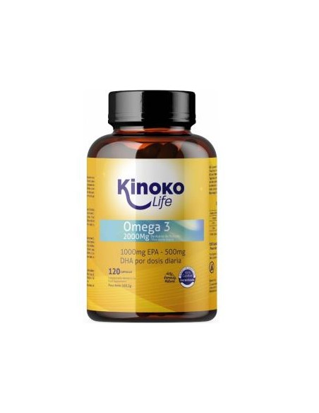 Omega 3 2000 mg Kinoko Life - 120 Cápsulas de Aceite de Pescado