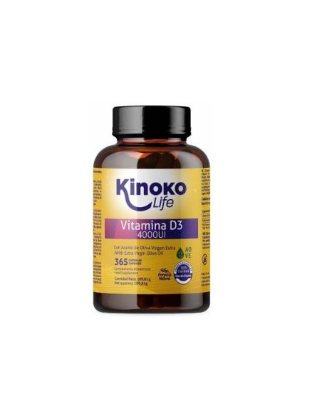 Vitamina D 4000 Iu 365 Cap. de Kinoko Life