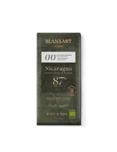 Chocolate Nicaragua 87% sin azúcar 75g Eco Blanxart