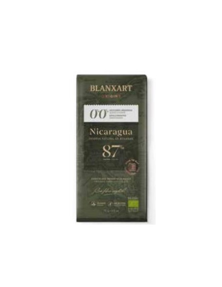 Chocolate Nicaragua 87% sin azúcar 75g Eco Blanxart