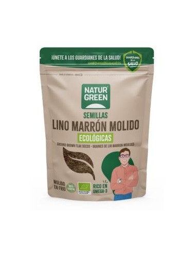 Linho Marrom Moído Orgânico 150 g Naturgreen Natural Health