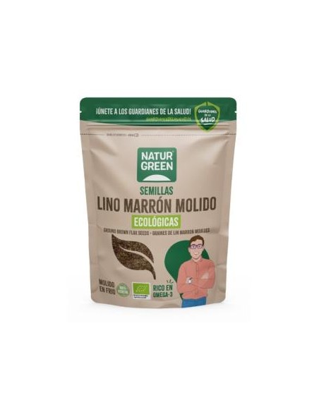 Linho Marrom Moído Orgânico 150 g Naturgreen Natural Health