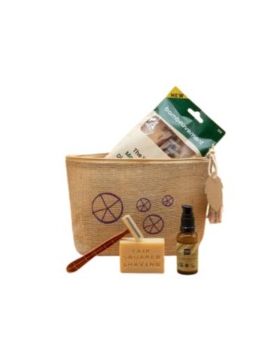 Bolsa de Barbear Completa: Shampoo, Sabonete, Esfoliante e Mais