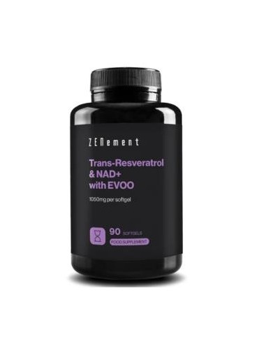 Trans Resveratrol-NAD+ com EVOO 90 cápsulas Zenement
