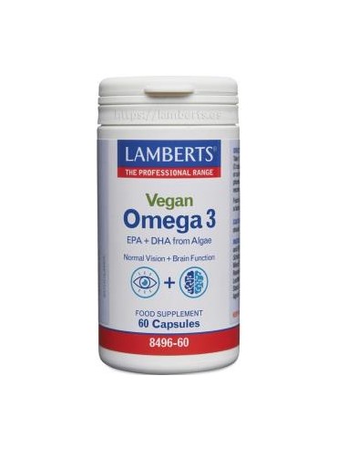 Omega 3 Vegano Lamberts 60 Cápsulas  Salud Natural
