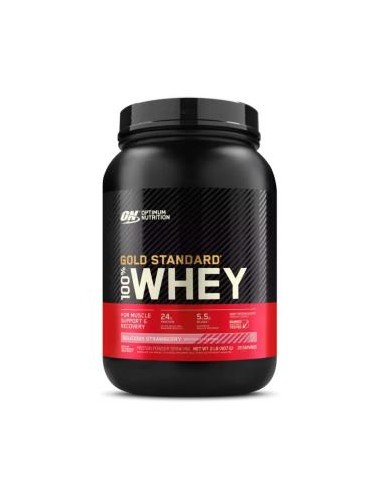 On 100% Whey Gold Standard Delicious Fresa 900Gr de Optimum Nutrition