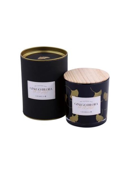 Vela Vaso Ginkvas Ginkgo Biloba Perf. 10X10Cm 1Ud. de Cerabella