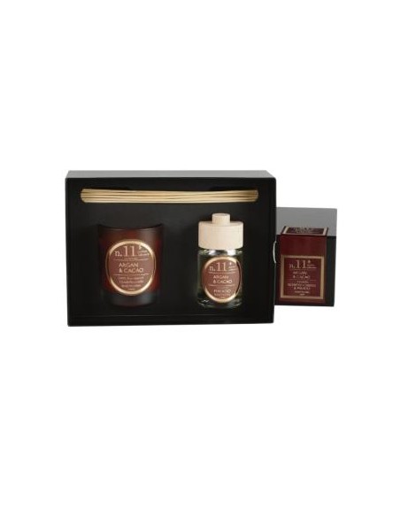 Setperf11 Vela+Mikado Argan-Cacao 23X16,6X8,3Cm. de Cerabella